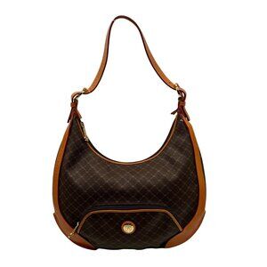 Rioni Brown Signature Monogram Shoulder Bag